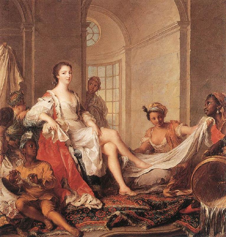 NATTIER, Jean-Marc Mademoiselle de Clermont en Sultane sg France oil painting art